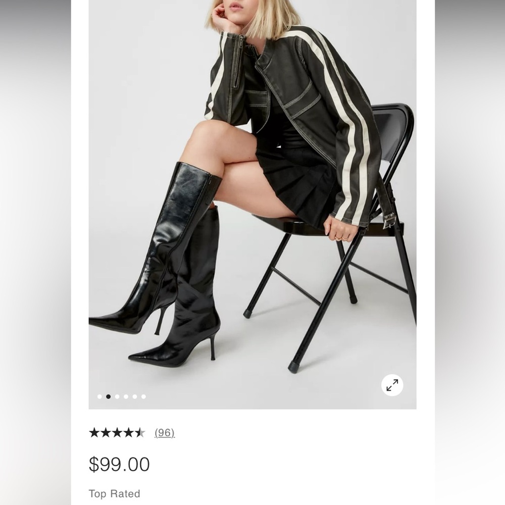 Urban Outfitters racer moto faux leather jacket